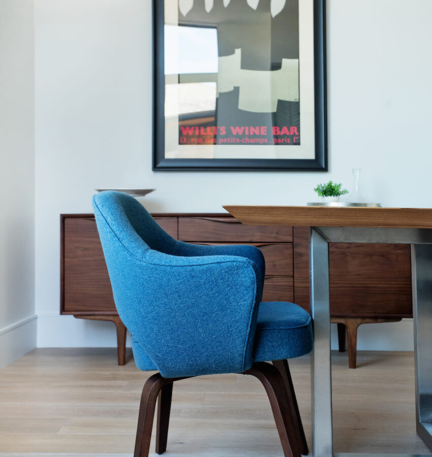 Modern Blue Dining Room Chair