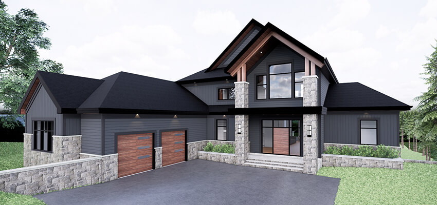 Modern House Rendering Front