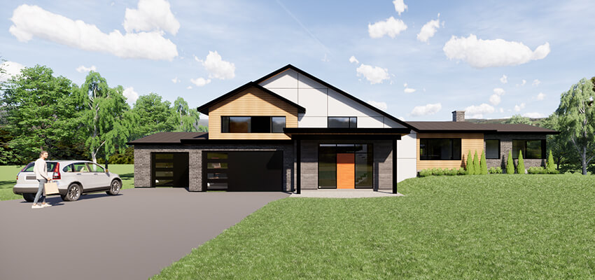 Modern House Rendering Front