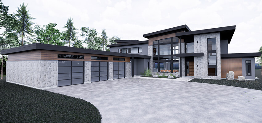 Modern Architectural Rendering Front