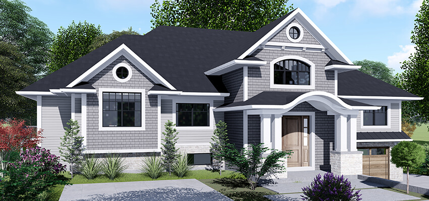 Traditional Home Rendering Front