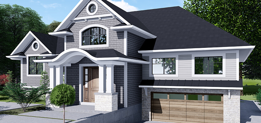 Traditional Home Rendering Front