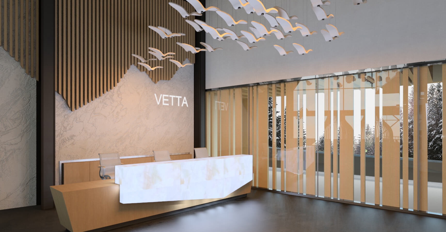 Spa Reception Desk and Front Entrance Design