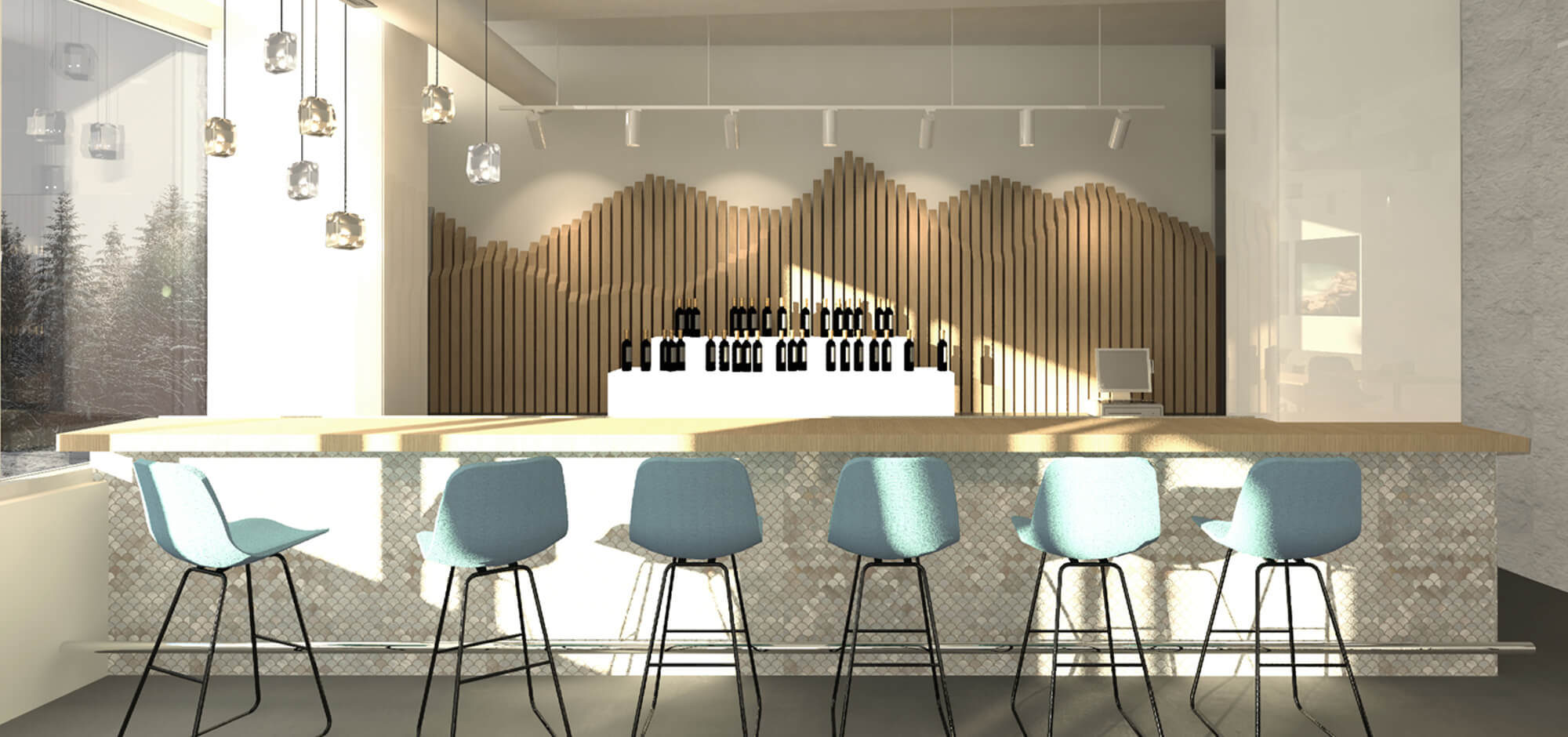 Spa Bar Design & Bar Stools