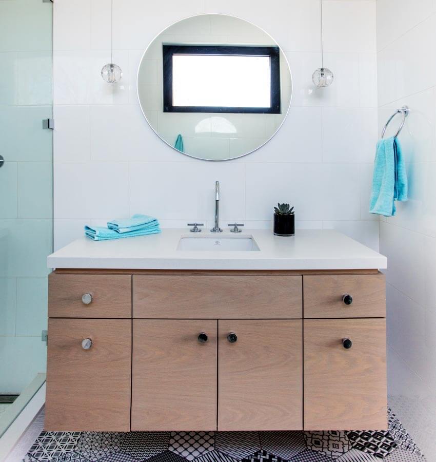 Modern Bathroom Vanity, Sink & Mirror