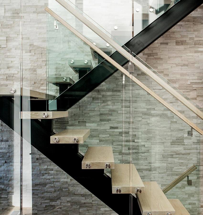 Modern Wooden & Steel Staircase