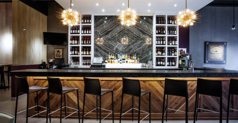 Restaurant Bar Design and Backsplash