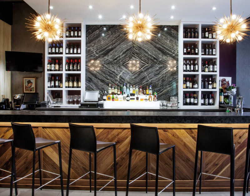 Restaurant Bar Design and Backsplash