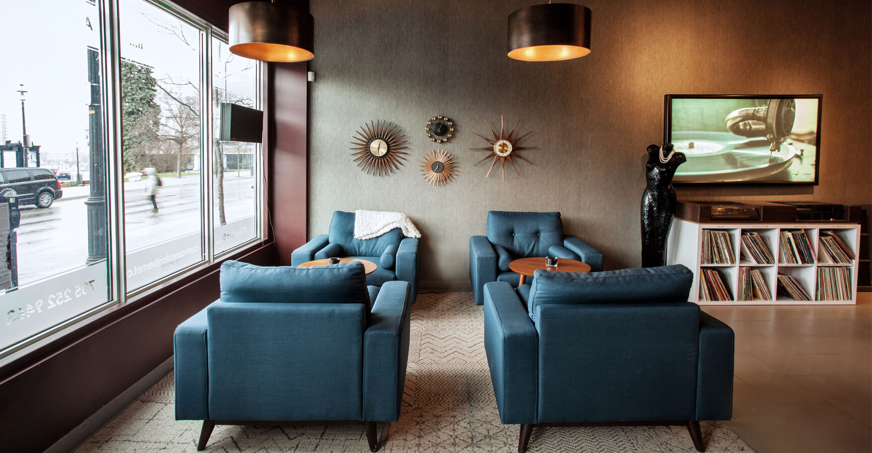 Restaurant Lounge Design with Armchairs