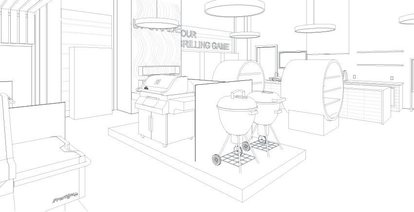 Barbeque Custom Display Platform