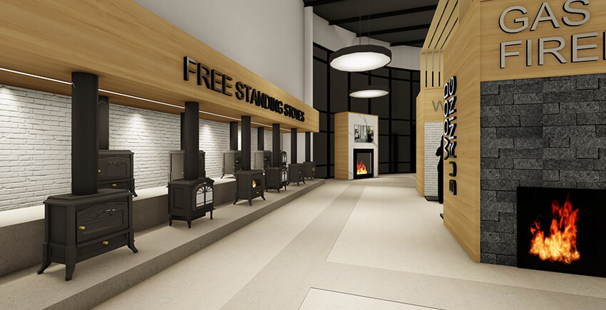 Fireplace Retail Display