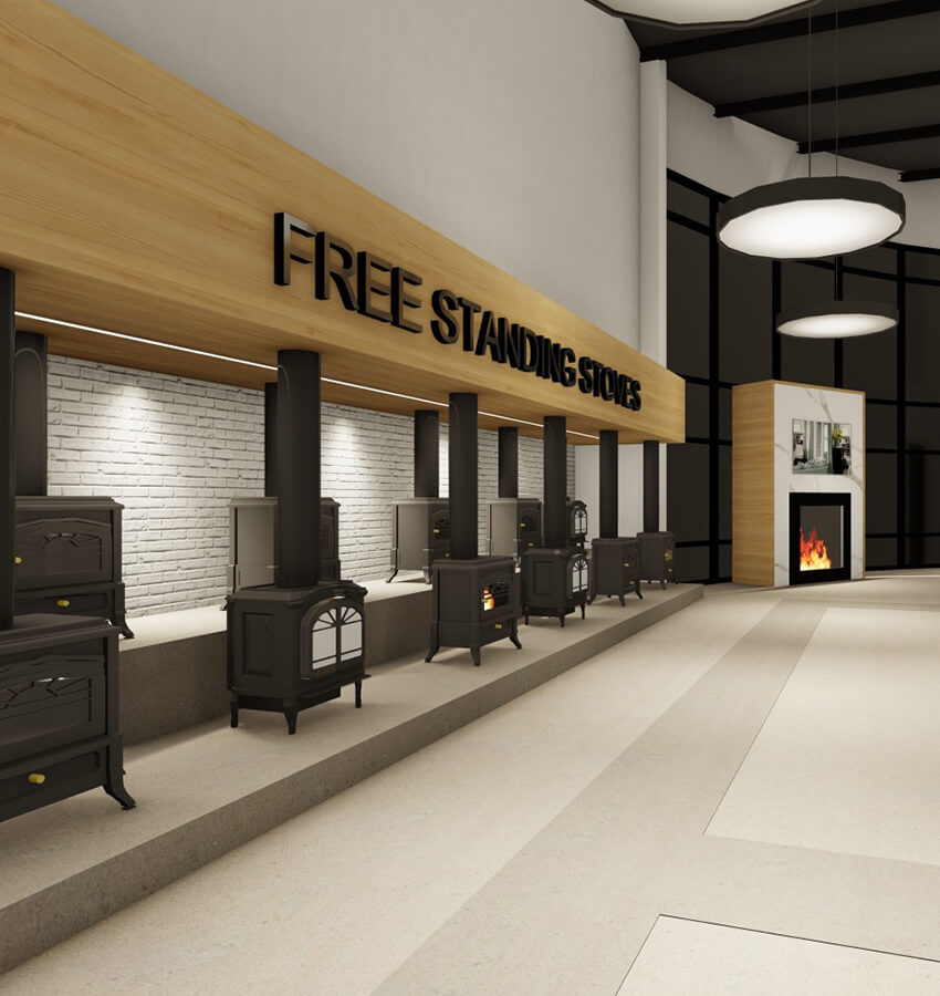 Fireplace Retail Display