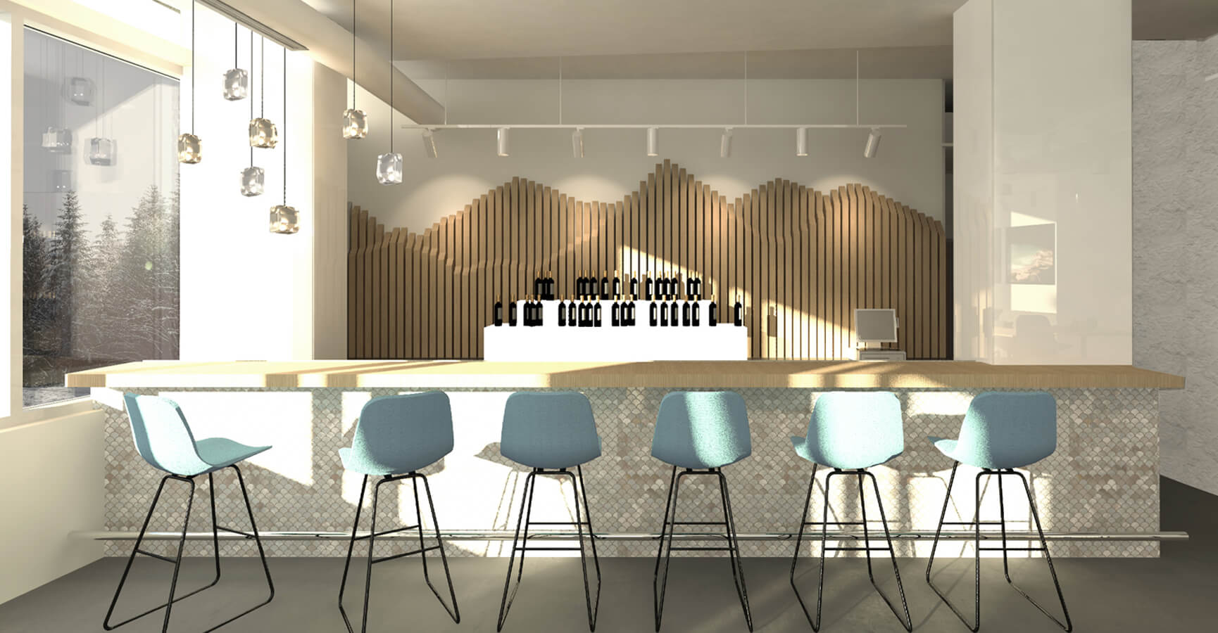 Spa Bar Design & Bar Stools
