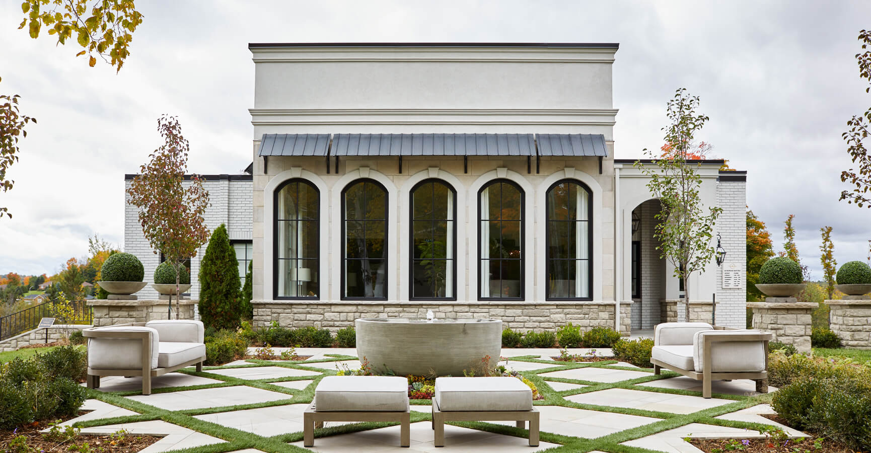 Cavana Ridge Spa Exterior Back with Water Fountain